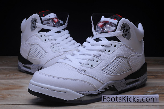 air jordan 5 retro "white cement" mens 136027-104