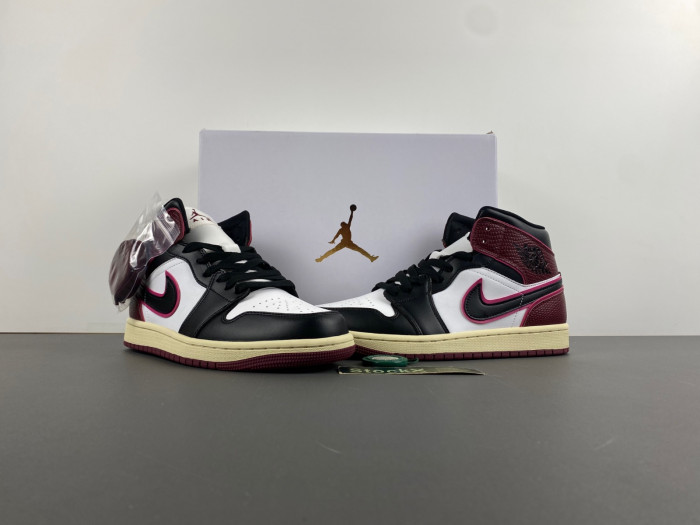 air jordan 1 mid se bordeaux fq7818-101