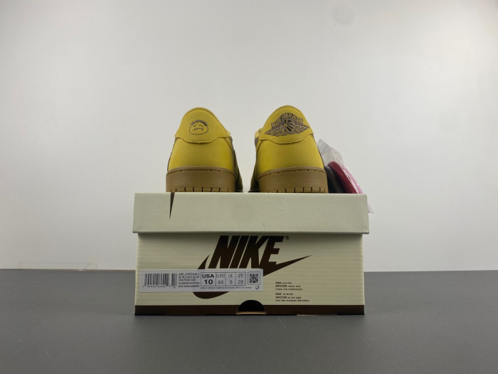 travis scott x air jordan yellow brown dm7866-665