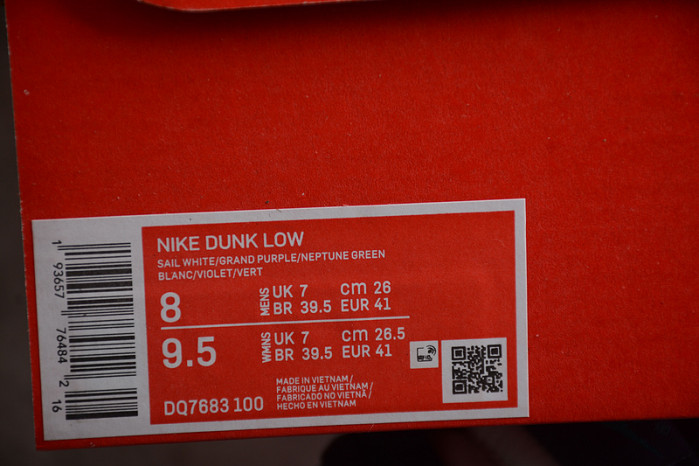 nike dunk low chenille grand purple dq7683-100