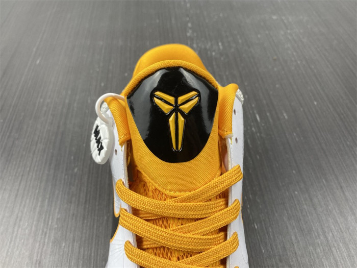 nike zoom kobe 5 white black yellow 386430-104