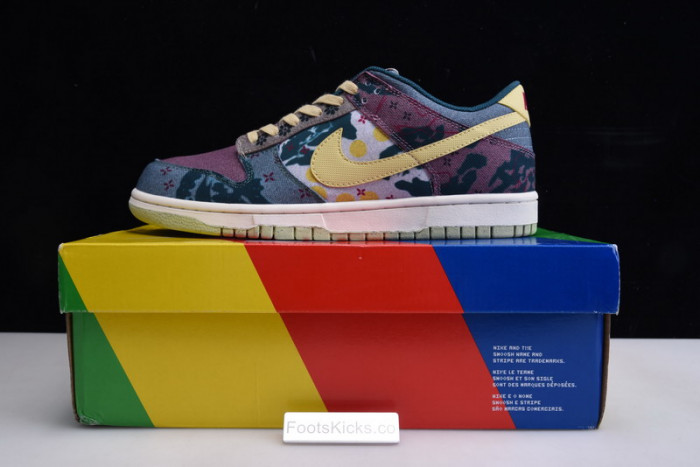 nike dunk low lemon wash multi-color cz9747-900