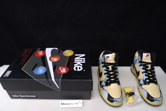 nike dunk high 1985 black acid wash dd9404-700