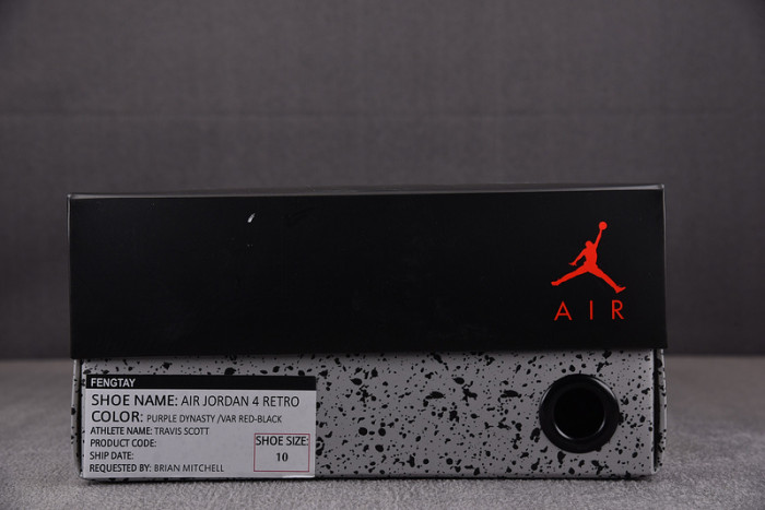 travis scott x air jordan 4 retro purple aj4-766296