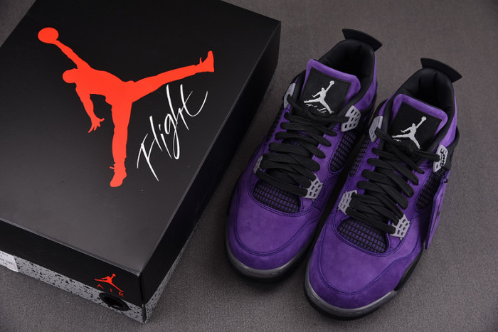 travis scott x air jordan 4 retro purple aj4-766296