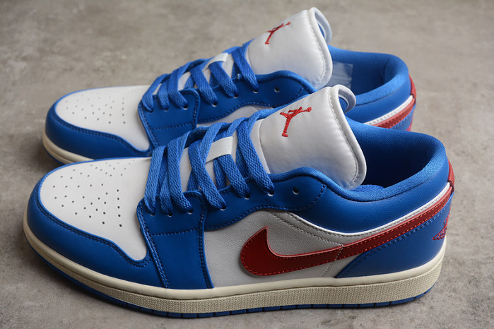 air jordan 1 low sport blue gym red dc0774-416