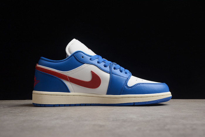 air jordan 1 low sport blue gym red dc0774-416