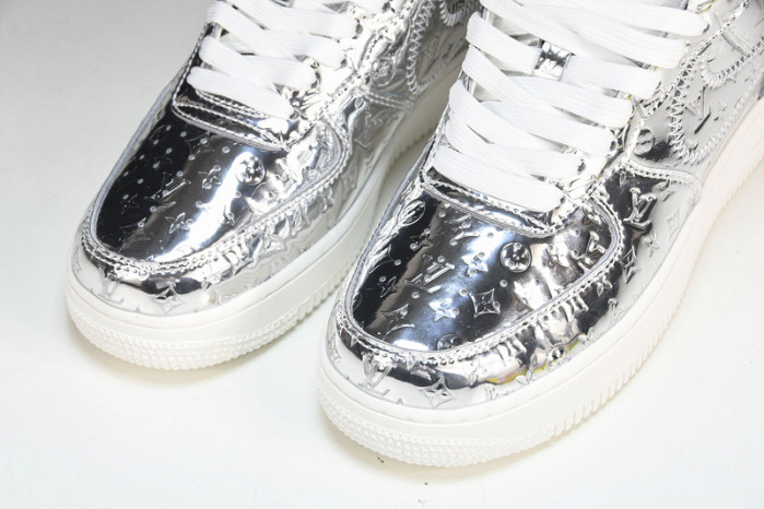 nike low air force 1 x silver
