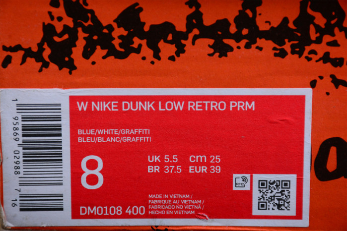nike dunk low graffiti navy dm0108-400
