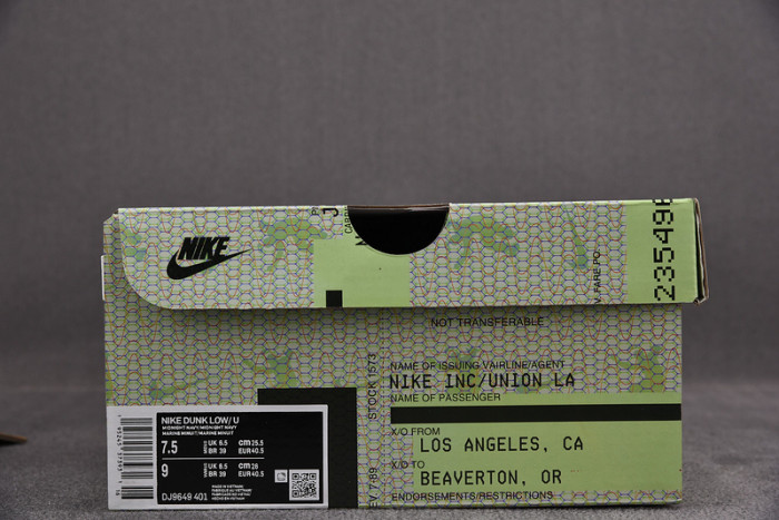 nike dunk low union passport pack pistachio dj9649-401